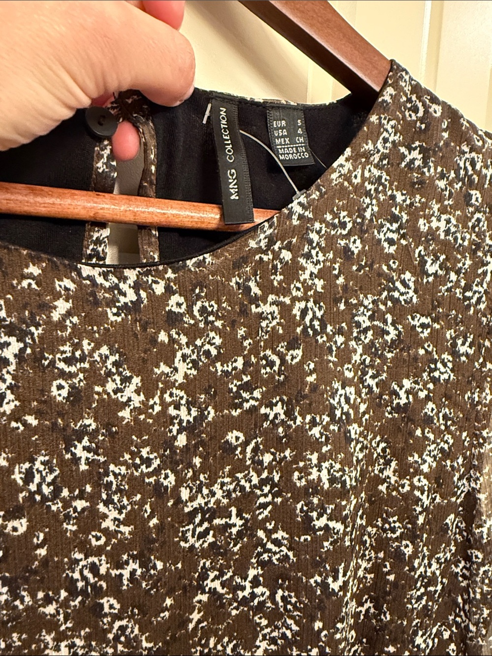 Brown Floral Long-Sleeve A-Line Dress - Picture 2 of 4